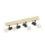 Eglo Ceiling Light Townshend 3 Wood Steel Black | IP20 - Suitable for 4x E27 