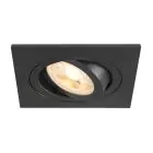 SLV New Tria 75 Spot Aluminium Black Square | Cutout 75mm - Suitable for 1x GU10 