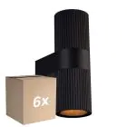 Multipack 6x Nordlux Kyklop Wall Light Aluminium Black Up & Down | Suitable for 2x GU10