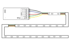 Serial LED strip controller connection